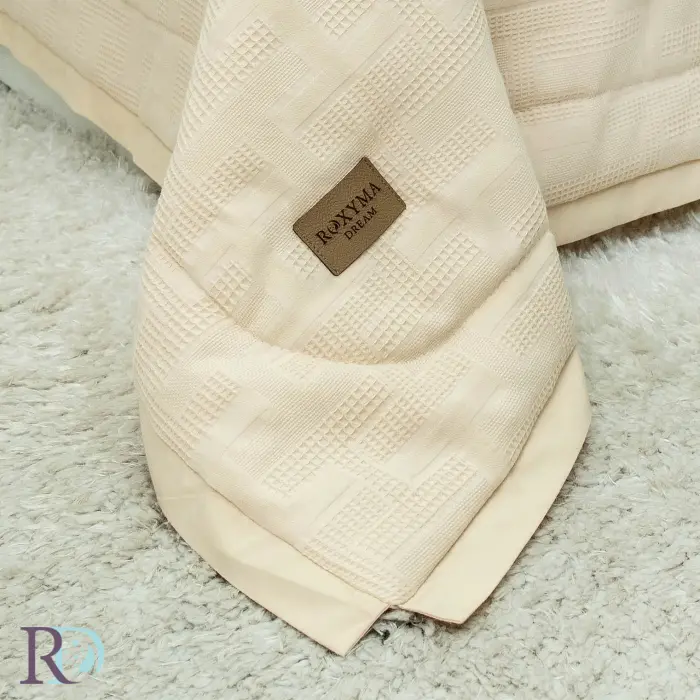 Set husă pilotă cu fețe de pernă Moreni ecru - 1955 - Set husă pilotă cu fețe de pernă Moreni ecru - 1955