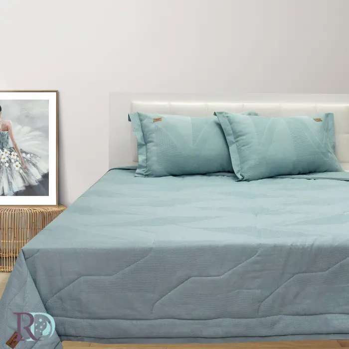 Set husă pilotă cu fețe de pernă Moreni verde - 1935 - Set husă pilotă cu fețe de pernă Moreni verde - 1935