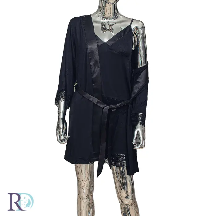 Дамска пижама с халат Симона - 2181 - Дамска пижама с халат Симона - 2181