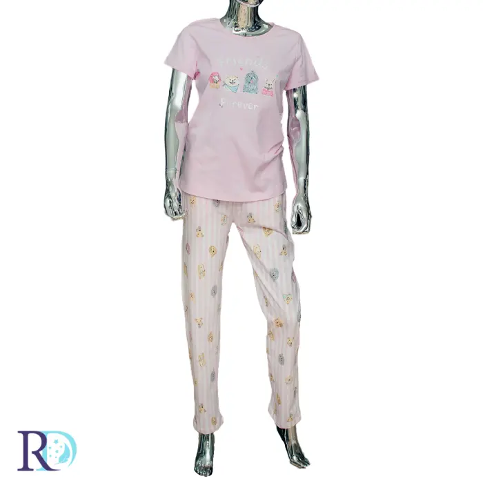 Дамска пижама Ина розово - 2202 - Дамска пижама Ина розово - 2202