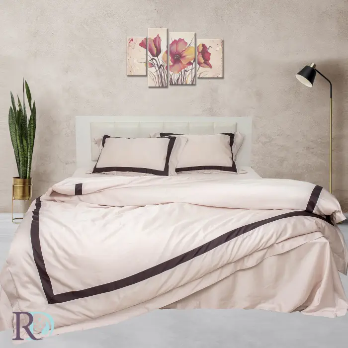 Set de lenjerie de pat Tencel Elia pudră - 1981 - Set de lenjerie de pat Tencel Elia pudră - 1981