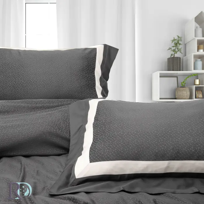 Set de lenjerie de pat Tencel Elia gri - 1993 - Set de lenjerie de pat Tencel Elia gri - 1993