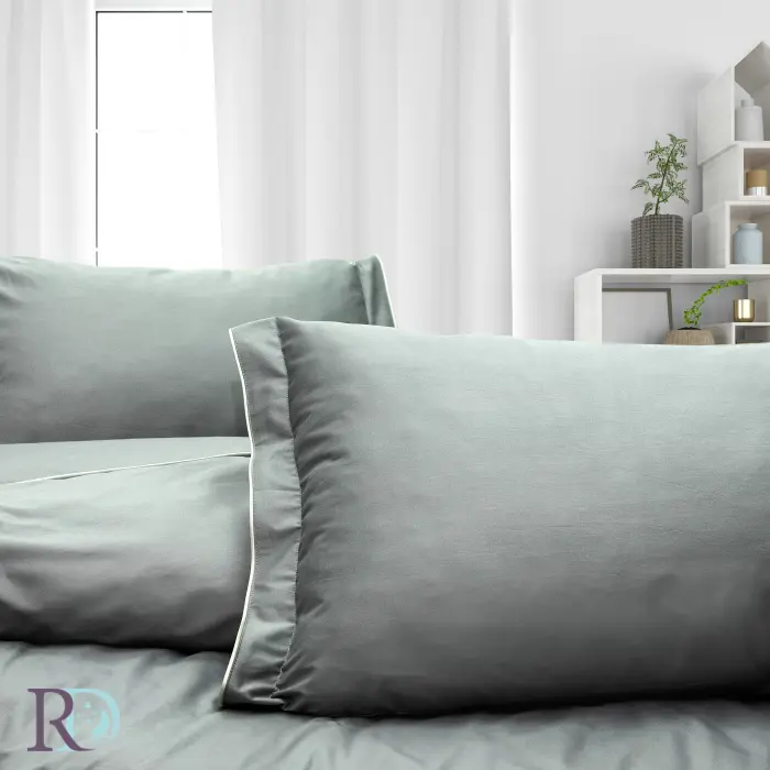 Set de lenjerie de pat din satin de bumbac gri - 1958 - Set de lenjerie de pat din satin de bumbac gri - 1958