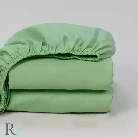 Cearșaf cu elastic Verde măr - Cearșaf cu elastic Verde măr