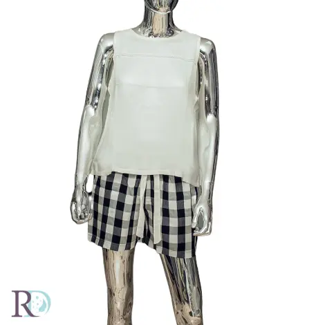 Дамска пижама Кали каре бяло