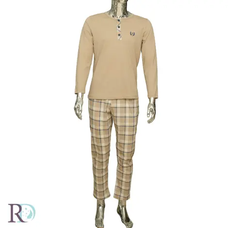 Мъжка пижама Део бежово