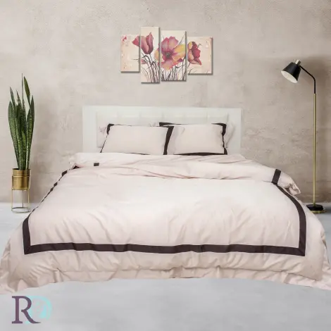 Set de lenjerie de pat Tencel Elia pudră - Set de lenjerie de pat Tencel Elia pudră